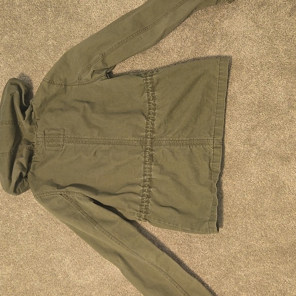 Womens Prince & Fox Green Raincoat Hooded Utility Design Size Small / Petite - Picture 6 of 6